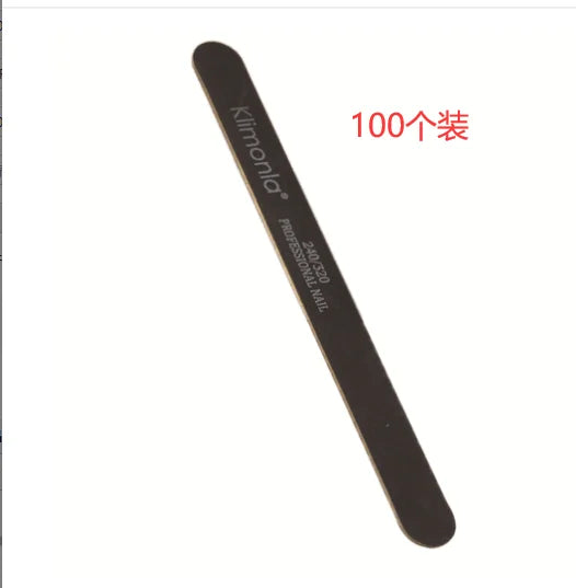 10/50/100PCS Professional Nail Files 100/180/240/320 Wooden black Nail Files Sandpaper For Nails Manicure Salon Tool Set