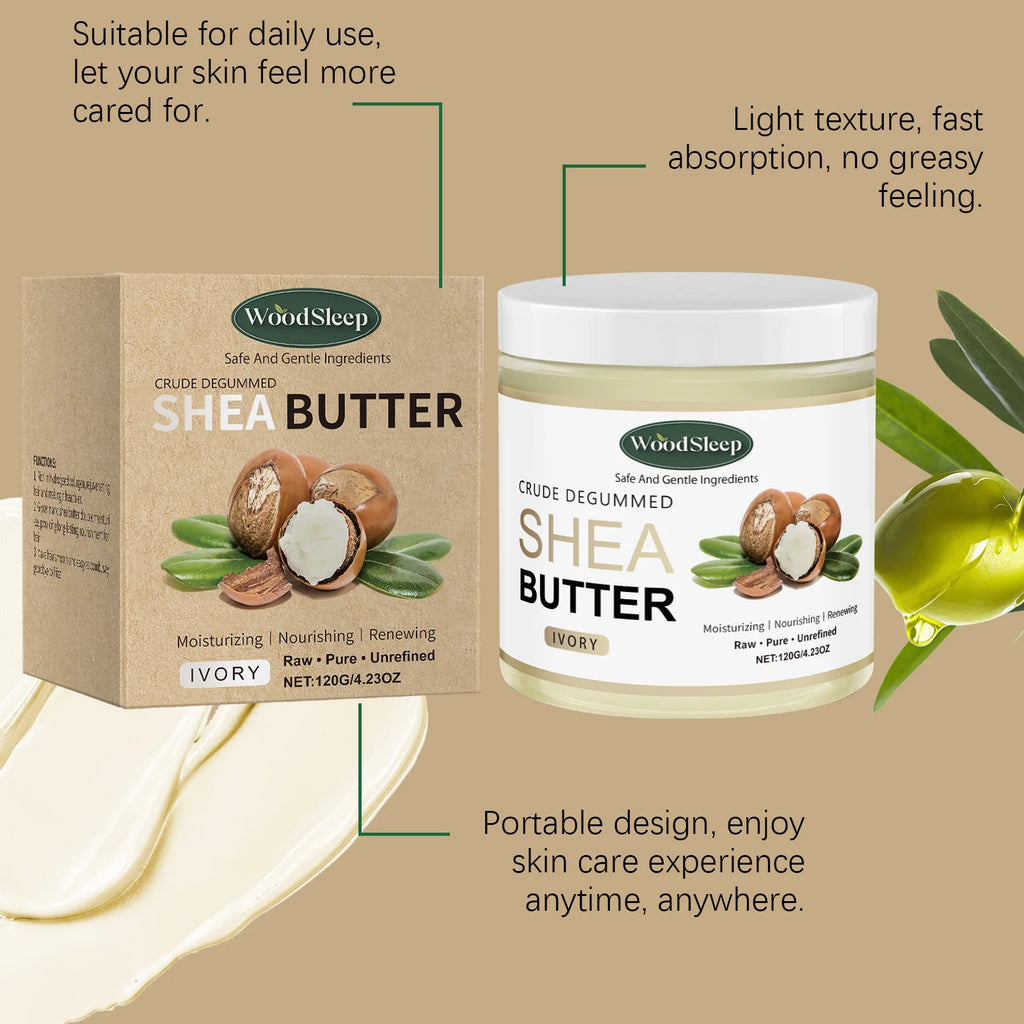 Woodsleep 120g Shea Butter Nourish Skin Lotion Body Moisturizing Reduce Dark Spot Dullness Brighten Skin Lasting Hydrating Cream