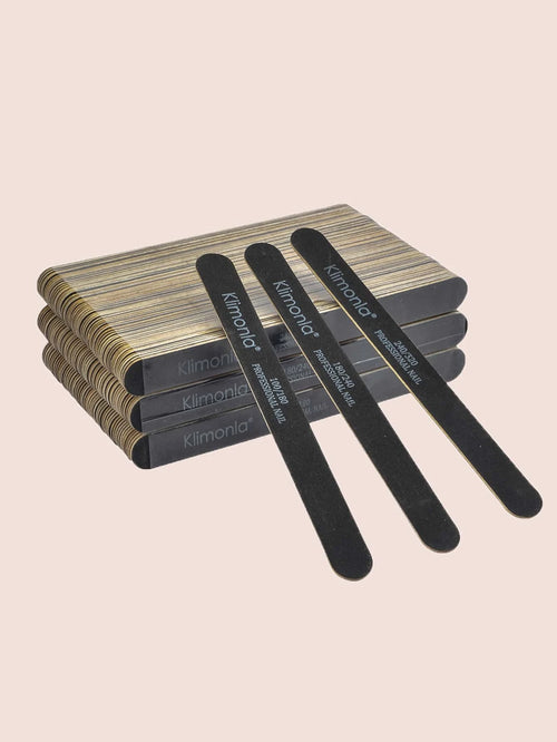 10/50/100PCS Professional Nail Files 100/180/240/320 Wooden black Nail Files Sandpaper For Nails Manicure Salon Tool Set