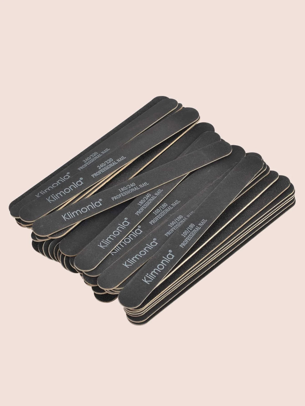10/50/100PCS Professional Nail Files 100/180/240/320 Wooden black Nail Files Sandpaper For Nails Manicure Salon Tool Set