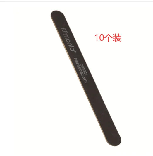 10/50/100PCS Professional Nail Files 100/180/240/320 Wooden black Nail Files Sandpaper For Nails Manicure Salon Tool Set