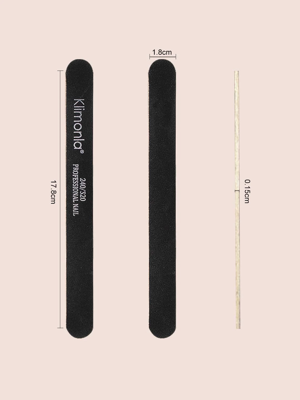 10/50/100PCS Professional Nail Files 100/180/240/320 Wooden black Nail Files Sandpaper For Nails Manicure Salon Tool Set