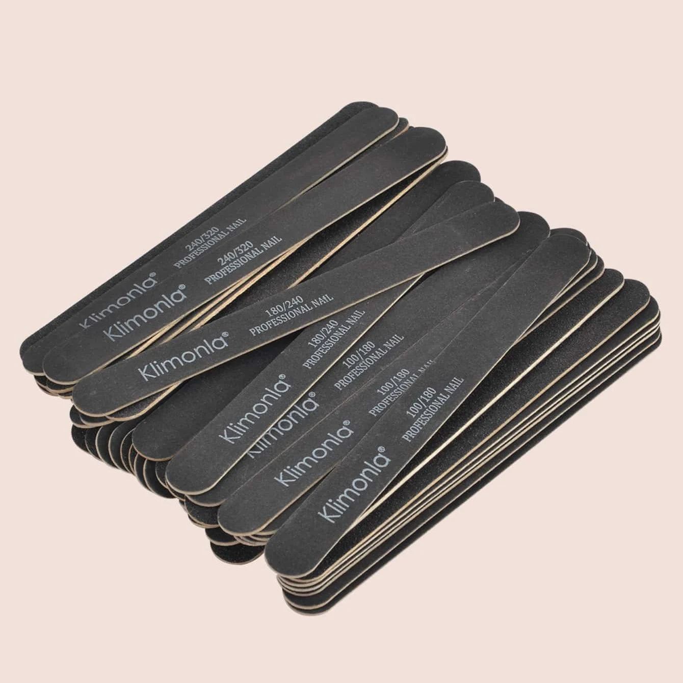 10/50/100PCS Professional Nail Files 100/180/240/320 Wooden black Nail Files Sandpaper For Nails Manicure Salon Tool Set