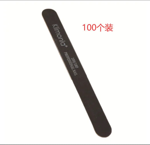 10/50/100PCS Professional Nail Files 100/180/240/320 Wooden black Nail Files Sandpaper For Nails Manicure Salon Tool Set