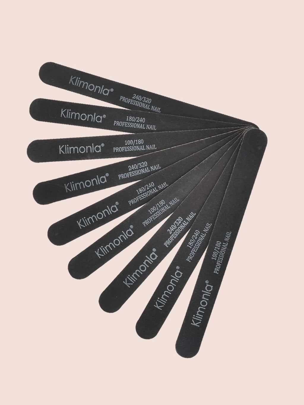 10/50/100PCS Professional Nail Files 100/180/240/320 Wooden black Nail Files Sandpaper For Nails Manicure Salon Tool Set