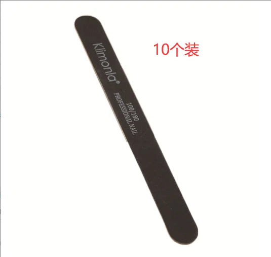 10/50/100PCS Professional Nail Files 100/180/240/320 Wooden black Nail Files Sandpaper For Nails Manicure Salon Tool Set