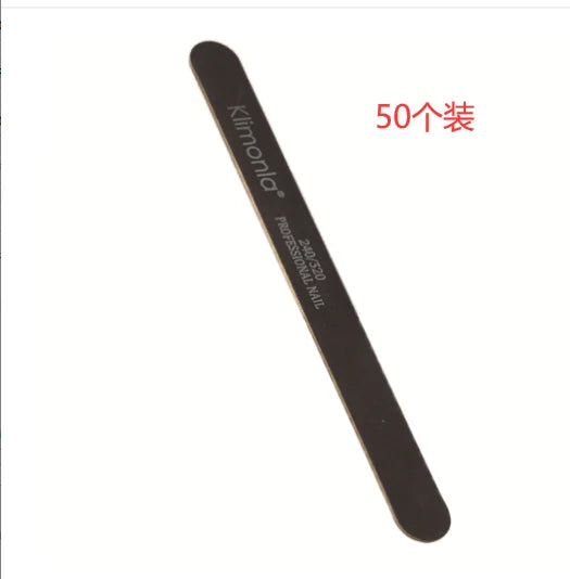 10/50/100PCS Professional Nail Files 100/180/240/320 Wooden black Nail Files Sandpaper For Nails Manicure Salon Tool Set