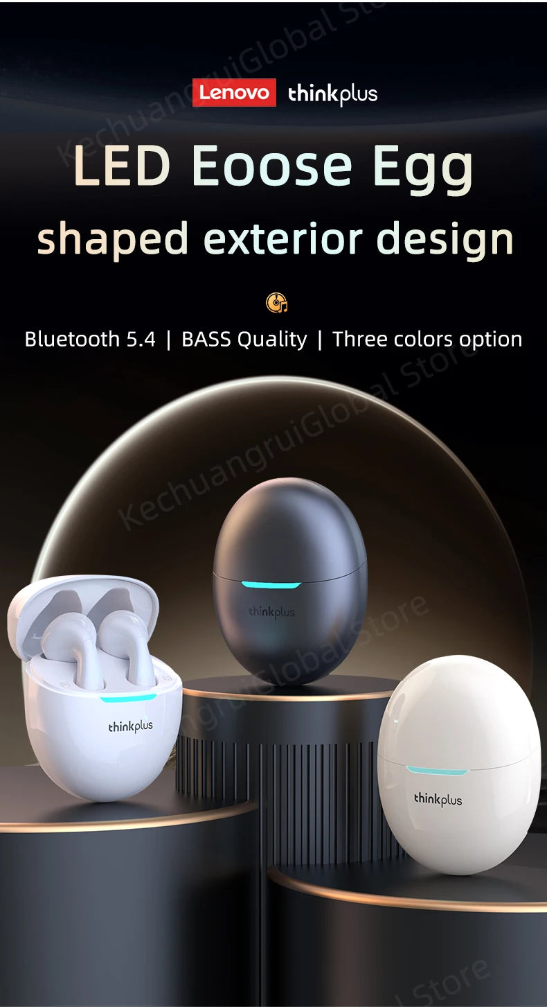 2025 Original Lenovo LP48 TWS Earphone Wireless Bluetooth 5.4 Headset Half In Ear Noise Reduction Free EarBuds For Huawei iPhone