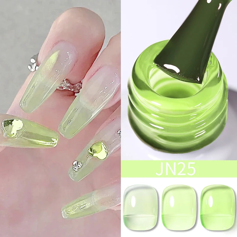 BORN PRETTY Water Light Cat Magnetic Gel Nail Polish Nude Milk White Jelly Color Semi Permanent Soak Off UV LED Gel Varnish DIY