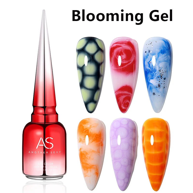 AS 15ml Chrome Mirror Powder Top Coat Transparent Nail Gel Crystal Bright Safe and Non-Toxic Soak Off UV LED Functional Gel