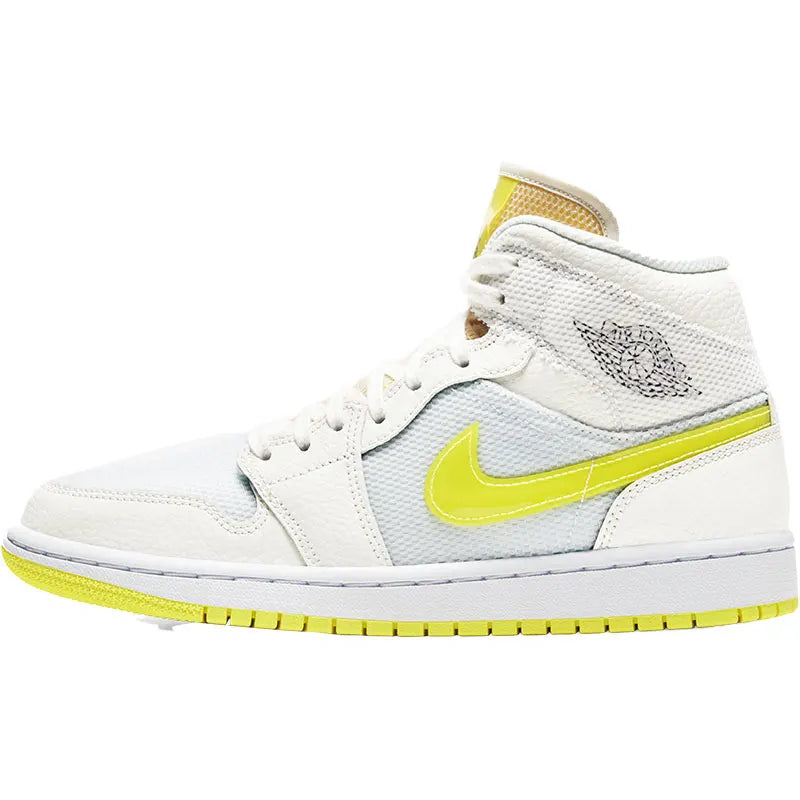 Nike genuine Air Jordan 1 Mid AJ1 Lakers Mid-top Basketball Shoes DB2822-107