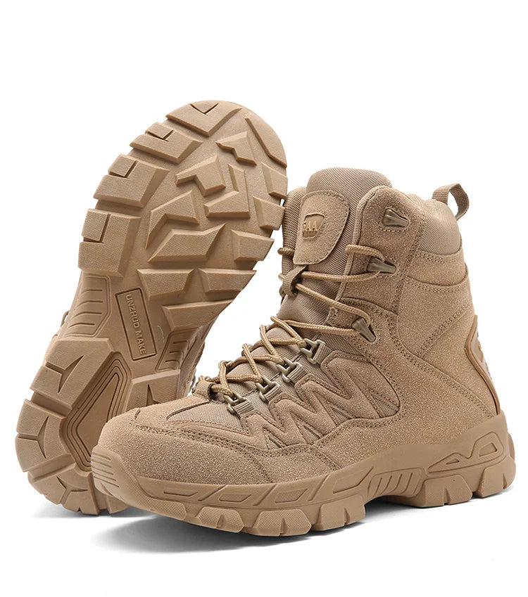 Autumn and Winter New Large High Top Training Boots Outdoor Mountaineering and Hiking Boots Anti slip Wear Resistant Work Shoes