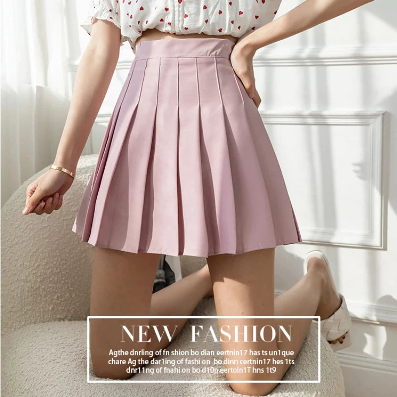 Falda Plisada Mini de Cintura Alta