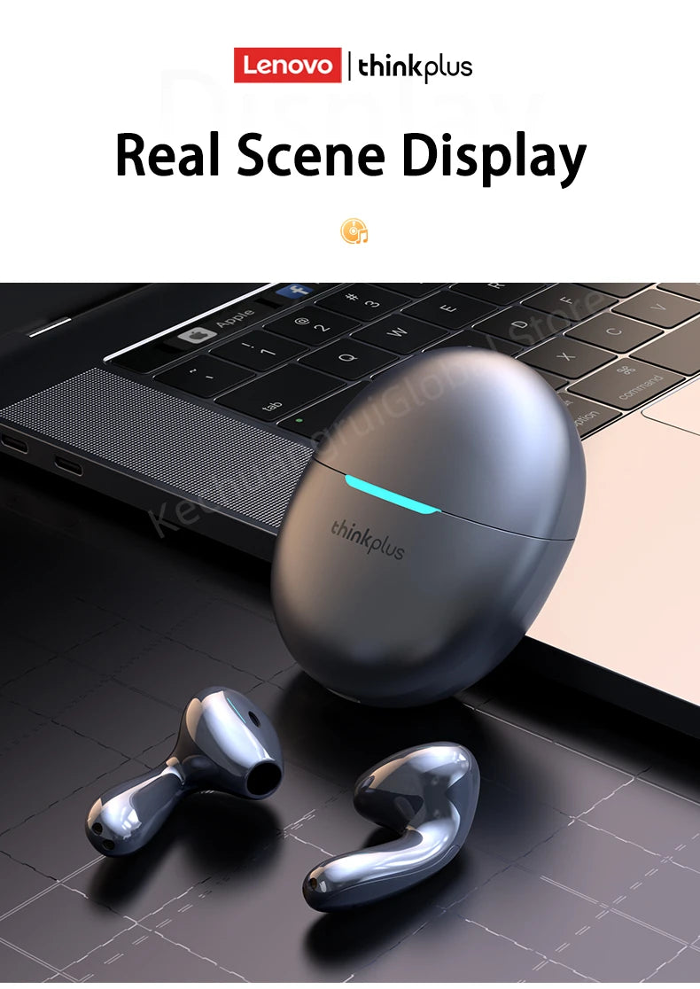 2025 Original Lenovo LP48 TWS Earphone Wireless Bluetooth 5.4 Headset Half In Ear Noise Reduction Free EarBuds For Huawei iPhone