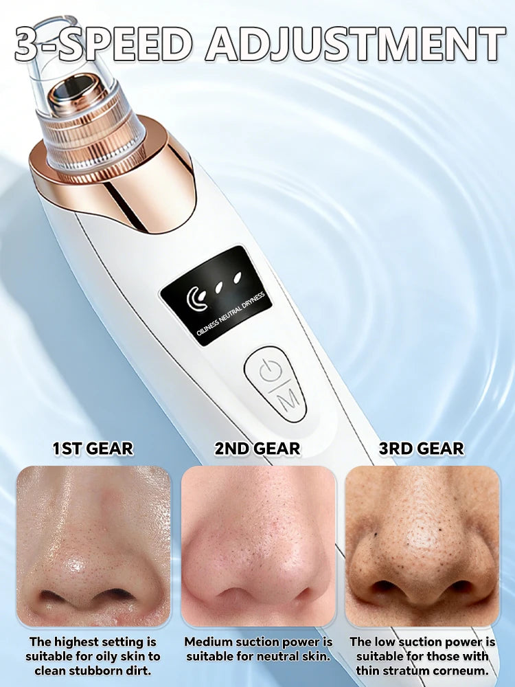 Blackhead Remover Pore Cleaner Black Dots Vacuum Cleaner Skin Pimple Acne Extractor Facial Cleaning Electric Black Head Removal.