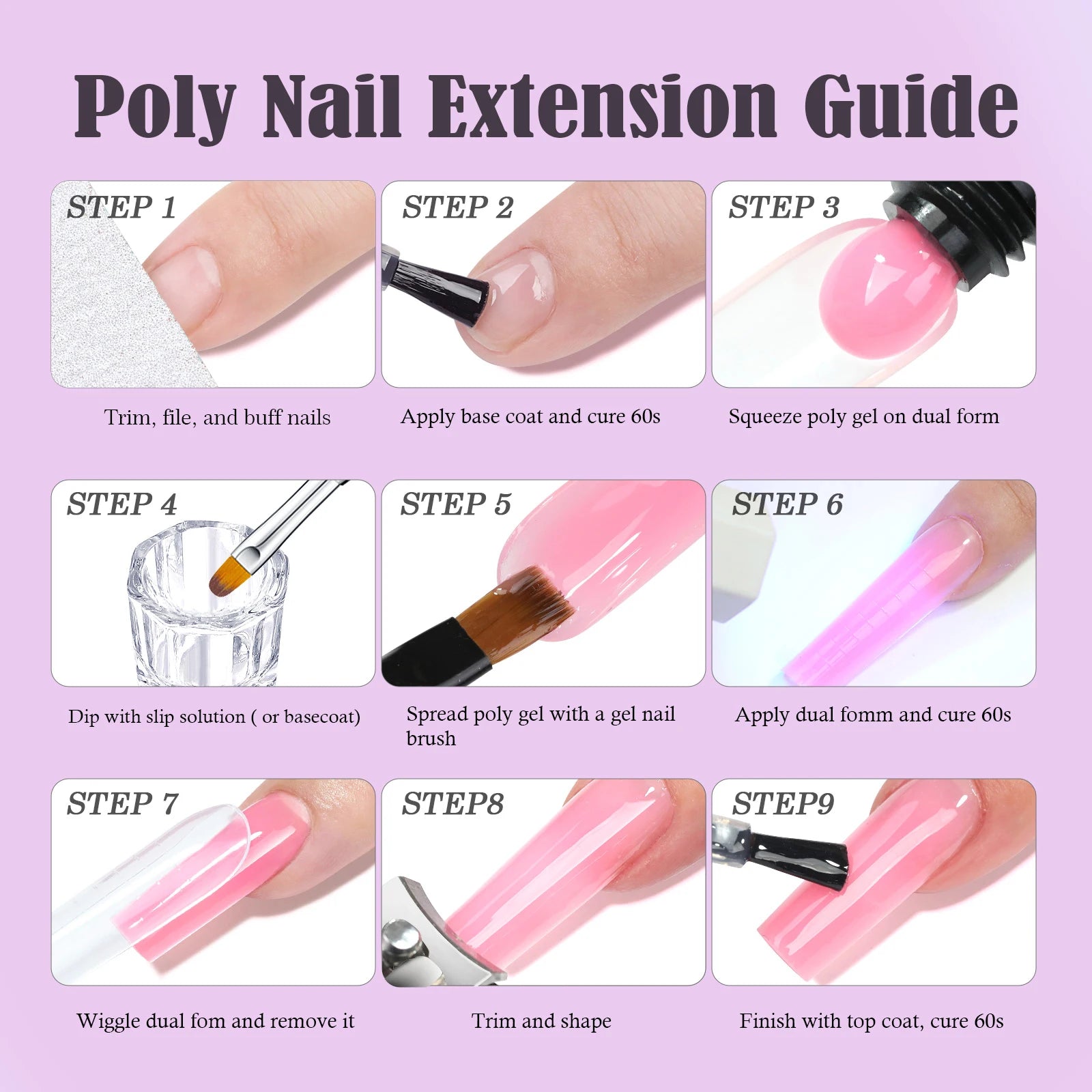 30ml Solid Color Nail Extension Gel Nail Build Poly  Acrylic Gel Uv Led Quick Extension Of Crystal Model Painless Crystal Glue