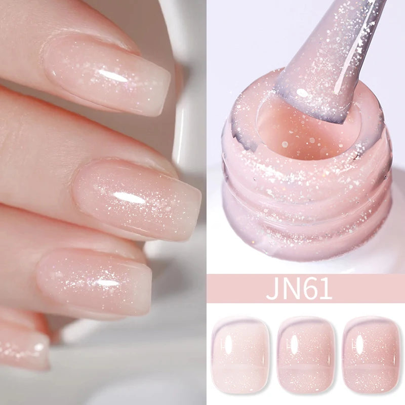 BORN PRETTY Water Light Cat Magnetic Gel Nail Polish Nude Milk White Jelly Color Semi Permanent Soak Off UV LED Gel Varnish DIY
