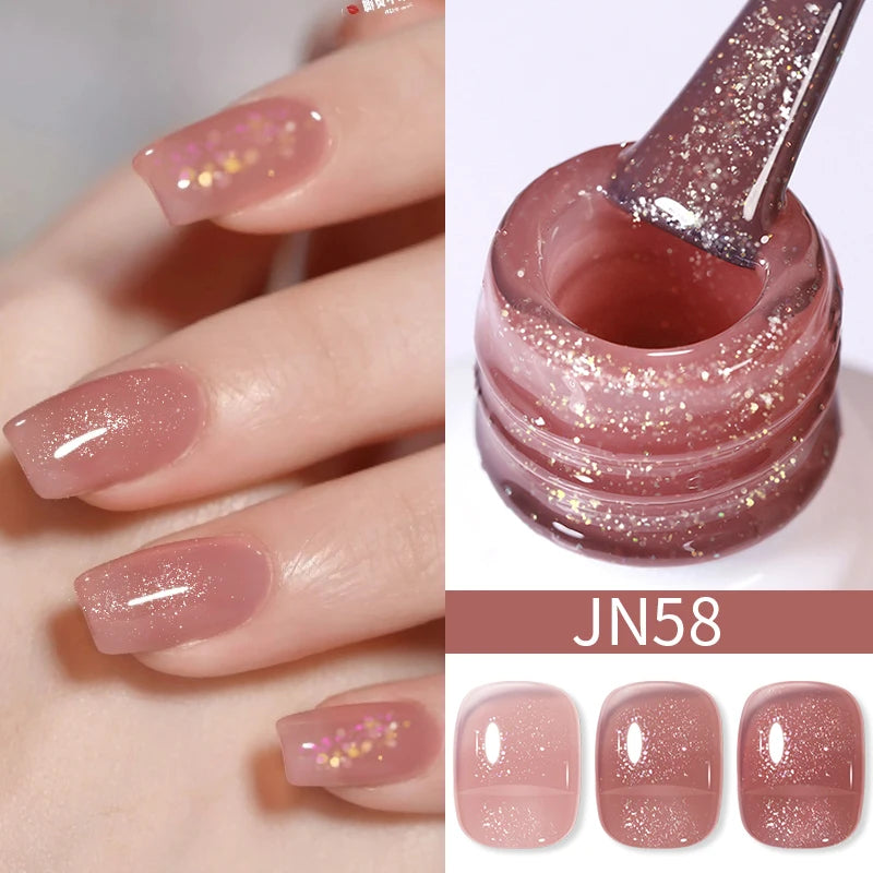 BORN PRETTY Water Light Cat Magnetic Gel Nail Polish Nude Milk White Jelly Color Semi Permanent Soak Off UV LED Gel Varnish DIY