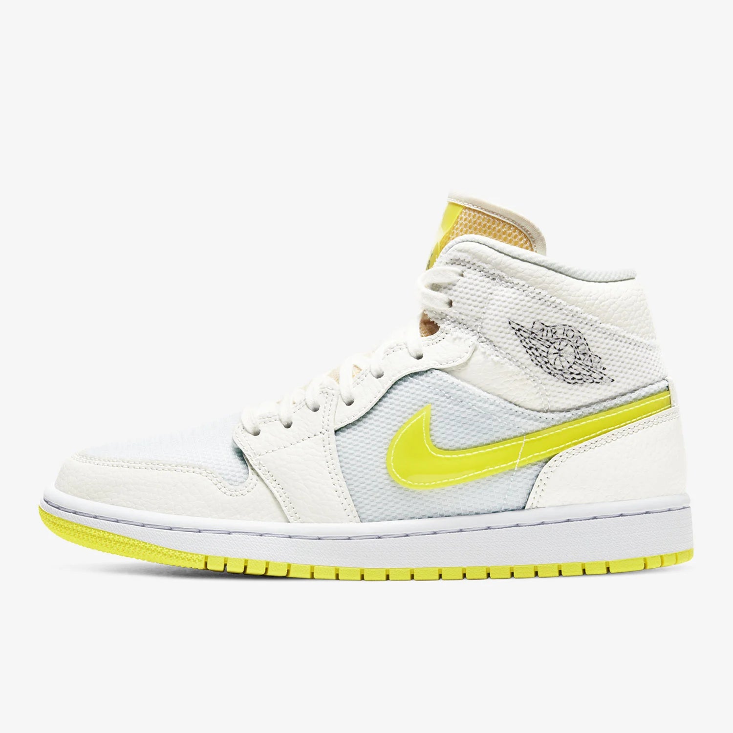 Nike genuine Air Jordan 1 Mid AJ1 Lakers Mid-top Basketball Shoes DB2822-107