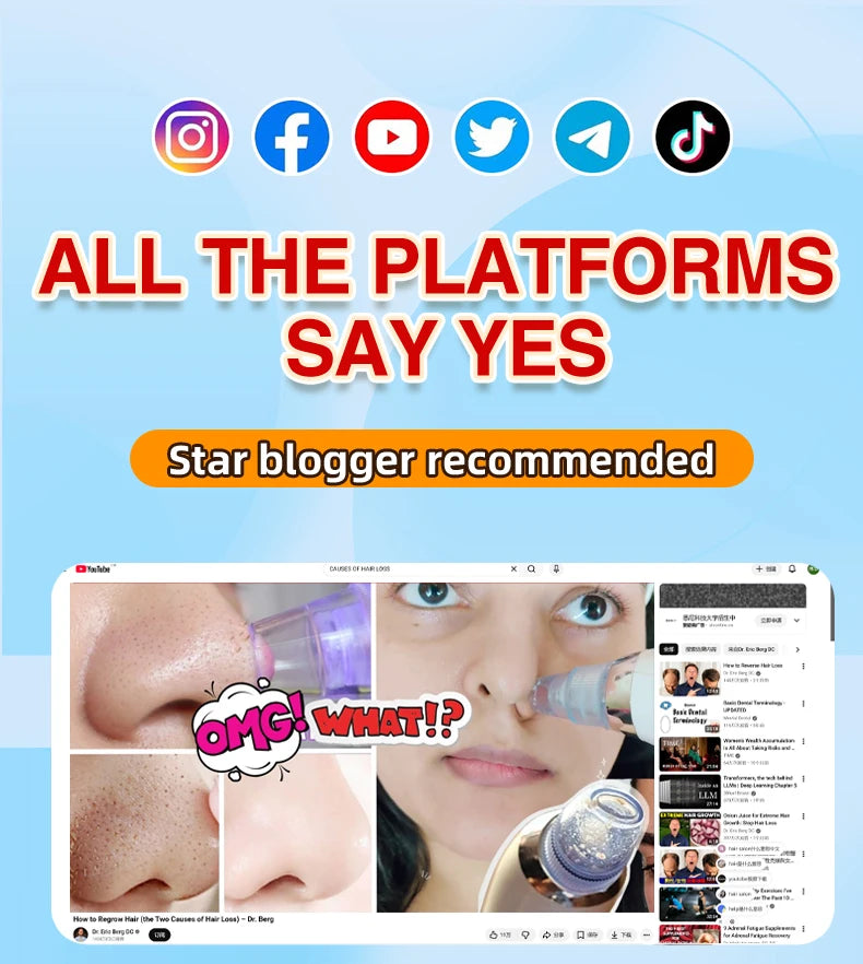 Blackhead Remover Pore Cleaner Black Dots Vacuum Cleaner Skin Pimple Acne Extractor Facial Cleaning Electric Black Head Removal.