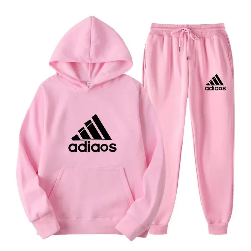 2025 Autumn-Winter Warmth-Enhanced Comfortable Leisure Fitness Sports Set: Two-piece set including hooded sports shirt and joggi