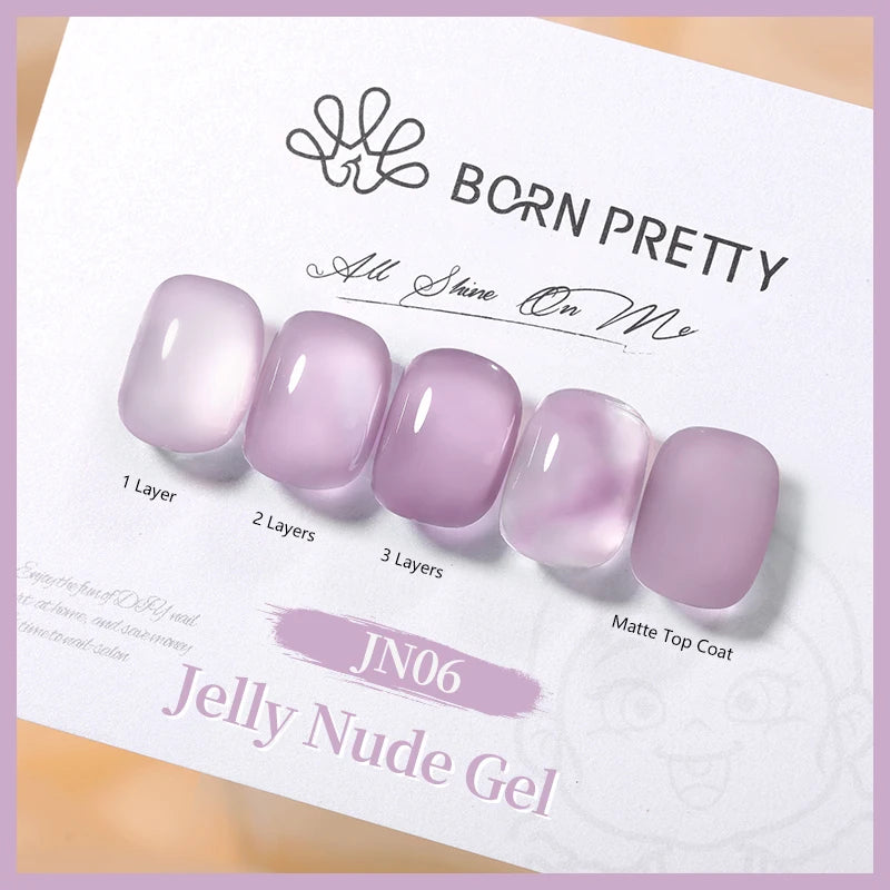 BORN PRETTY Water Light Cat Magnetic Gel Nail Polish Nude Milk White Jelly Color Semi Permanent Soak Off UV LED Gel Varnish DIY