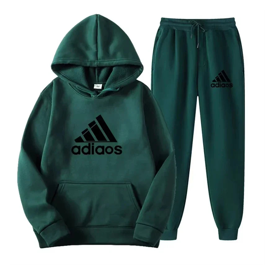 2025 Autumn-Winter Warmth-Enhanced Comfortable Leisure Fitness Sports Set: Two-piece set including hooded sports shirt and joggi