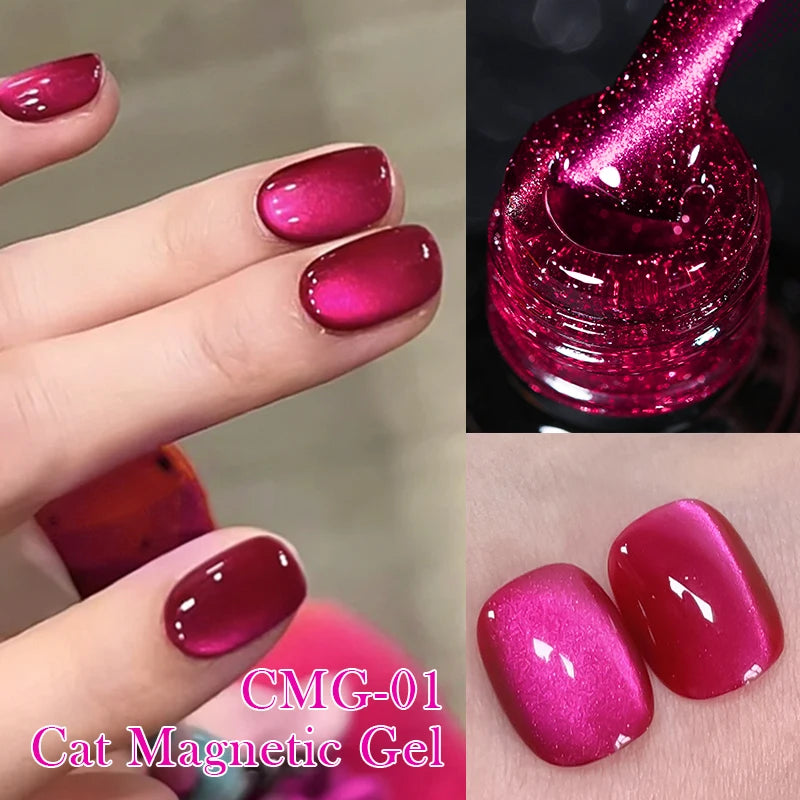 BORN PRETTY Water Light Cat Magnetic Gel Nail Polish Nude Milk White Jelly Color Semi Permanent Soak Off UV LED Gel Varnish DIY
