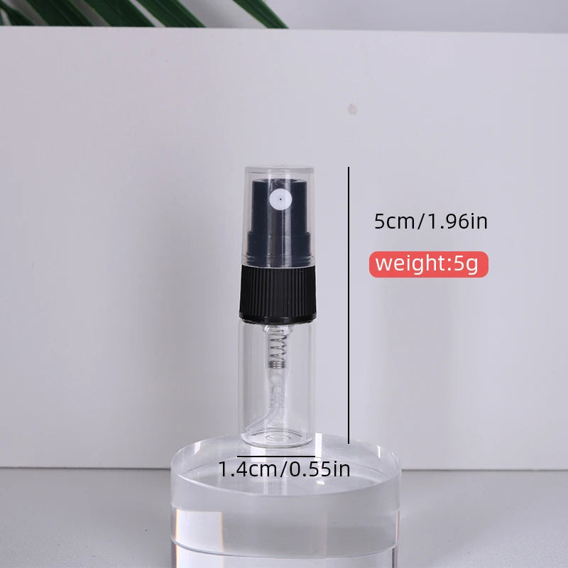 Hot sale 50/piece 2ml transparent glass perfume bottle disposable trial bottle mini travel portable cologne perfume bottle