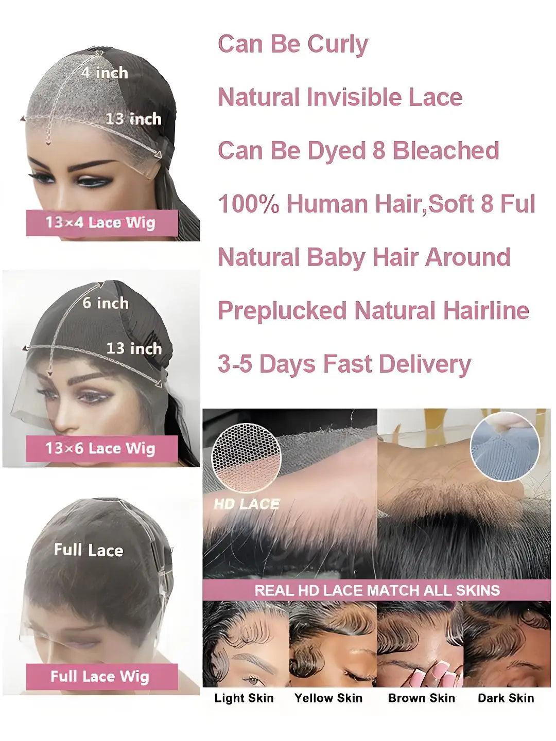 30 40 Inch Bone Straight 13x6 HD Lace Frontal Wigs Pre Plucked Brazilian Transparent Lace Front Human Hair For Women 200 Density