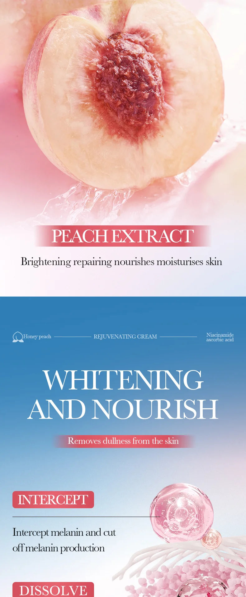 Remove Melanin Nicotinamide Brightening Cream For Dark Skin Effective Lighten Thigh Inner Bleach Private Parts Brighten Cream