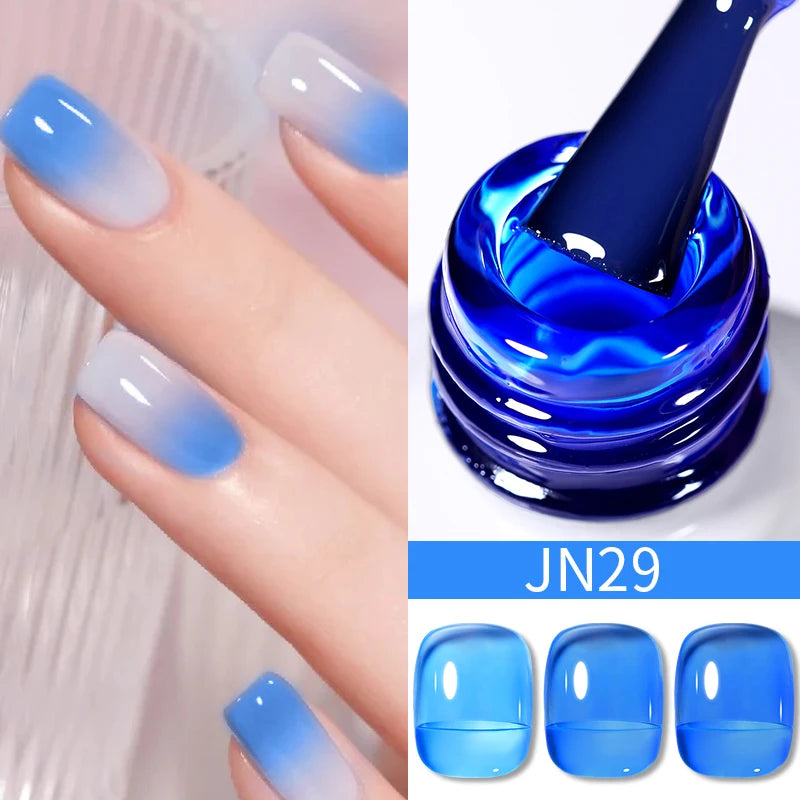 BORN PRETTY Water Light Cat Magnetic Gel Nail Polish Nude Milk White Jelly Color Semi Permanent Soak Off UV LED Gel Varnish DIY