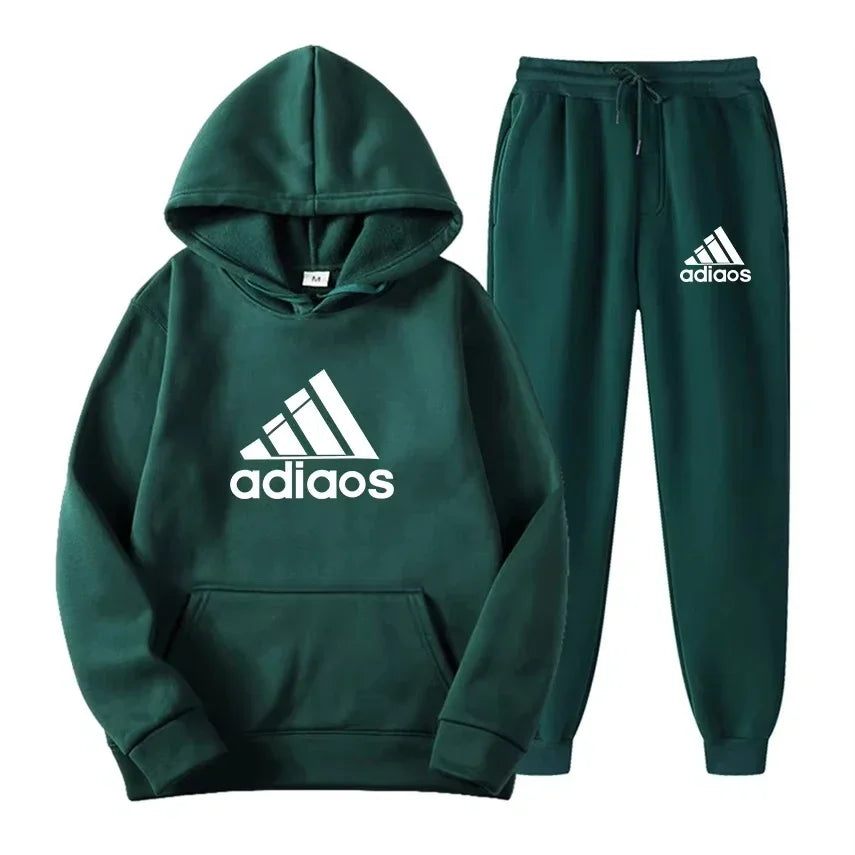 2025 Autumn-Winter Warmth-Enhanced Comfortable Leisure Fitness Sports Set: Two-piece set including hooded sports shirt and joggi