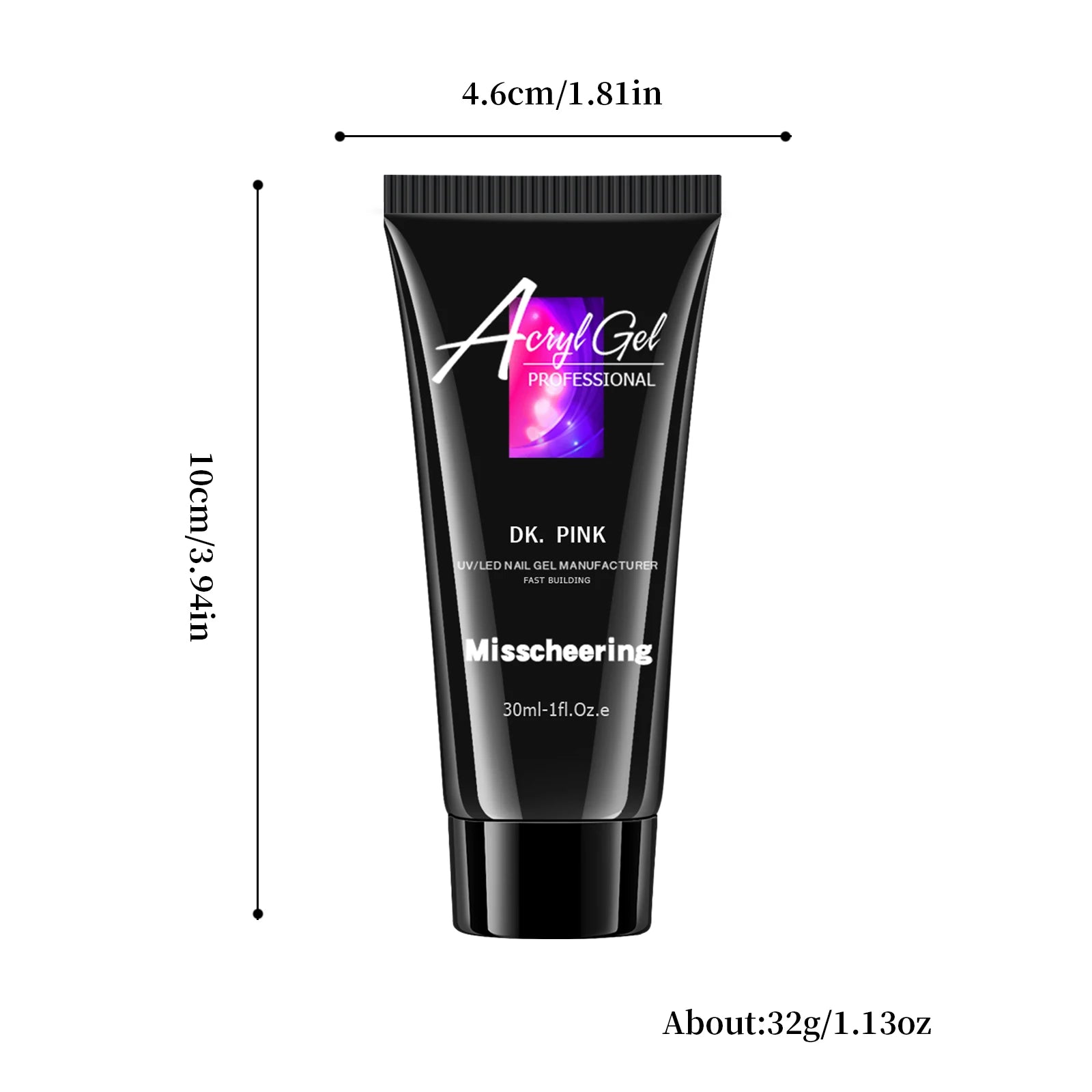 30ml Solid Color Nail Extension Gel Nail Build Poly  Acrylic Gel Uv Led Quick Extension Of Crystal Model Painless Crystal Glue