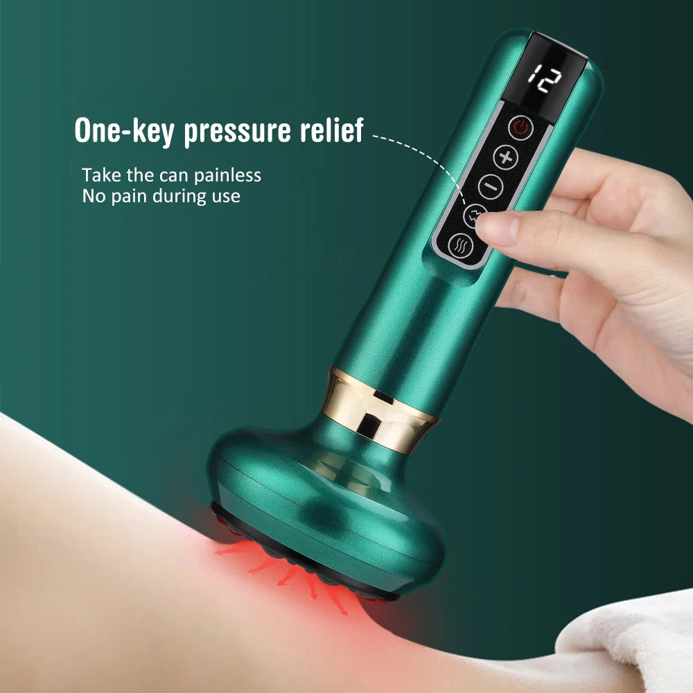 Intelligent Suction Medical Cupping Set Beauty Massager Glass Jars Anti Cellulite Cupping Vacuum Slimming Guasha Massage
