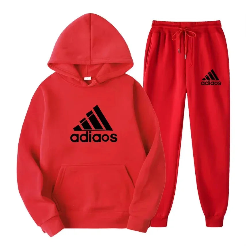 2025 Autumn-Winter Warmth-Enhanced Comfortable Leisure Fitness Sports Set: Two-piece set including hooded sports shirt and joggi