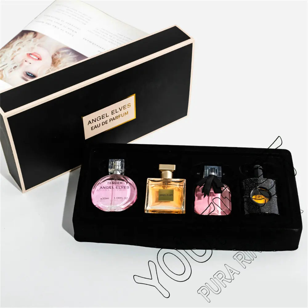 High Quality Perfume Women 120ml Perfumes Feminino Gift Box 4Pcs Set Parfum Femme Lasting Fragrance Floral Fruity Scent Spray