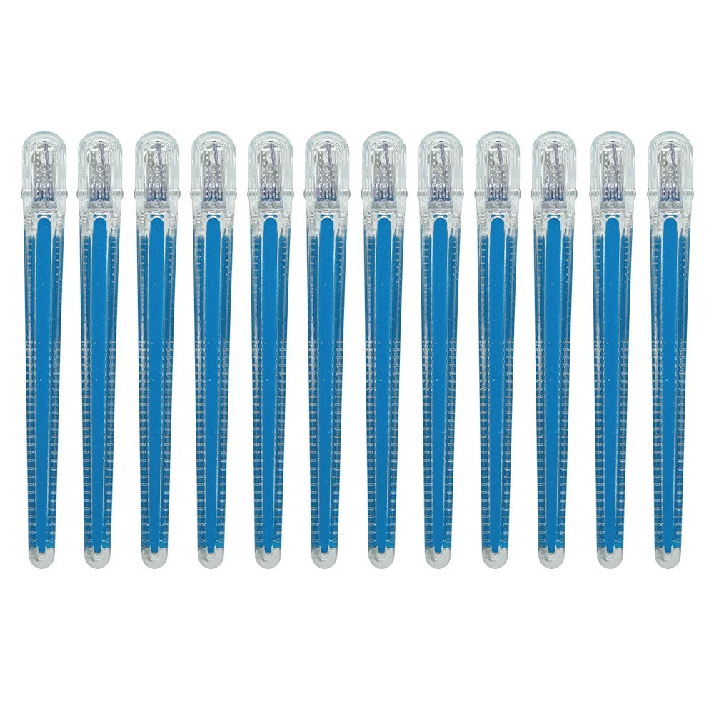 12pcs Pro Seamless Alligator Clip Hair Clip Barbershop Haircutting Sectioning Hairpin Salon Household Styling Tools Accessories