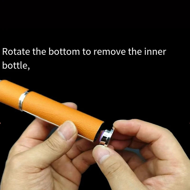 10 ml Portable Perfume Bottle for Travel, Mini Refillable Perfume Dispenser Artificial Leather Leak-Proof Perfume Sprayer, Suit