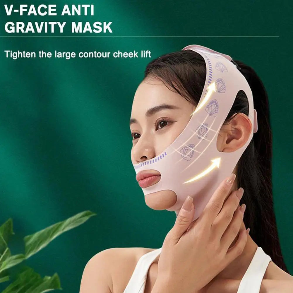 2Packs V Line Face Lifting Straps -Upgraded Mask Shaper for Jawline, V Shaped Slimming Face Strap, Reusable Face Chin Lift Strap