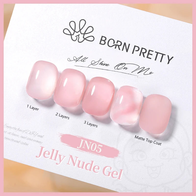 BORN PRETTY Water Light Cat Magnetic Gel Nail Polish Nude Milk White Jelly Color Semi Permanent Soak Off UV LED Gel Varnish DIY