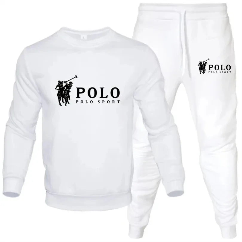 2025 Spring and autumn leisure fitness jogging fashion suit men's and women's crewneck long-sleeved pullover + pants 2 sets