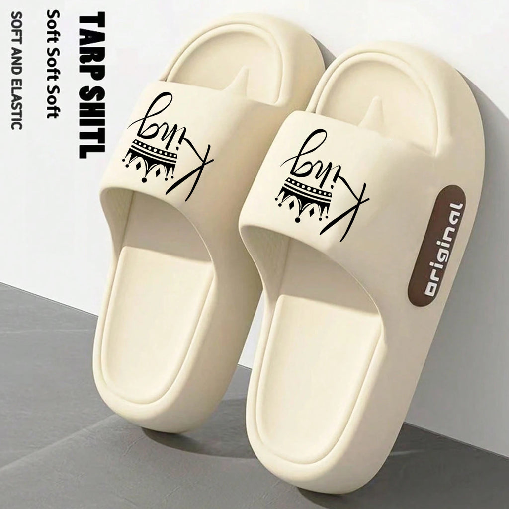 New Casual Innovative Design Men's Slippers Eva Soft Sole Lightweight Home Slippers High Quality Exclusive Brand Slippers