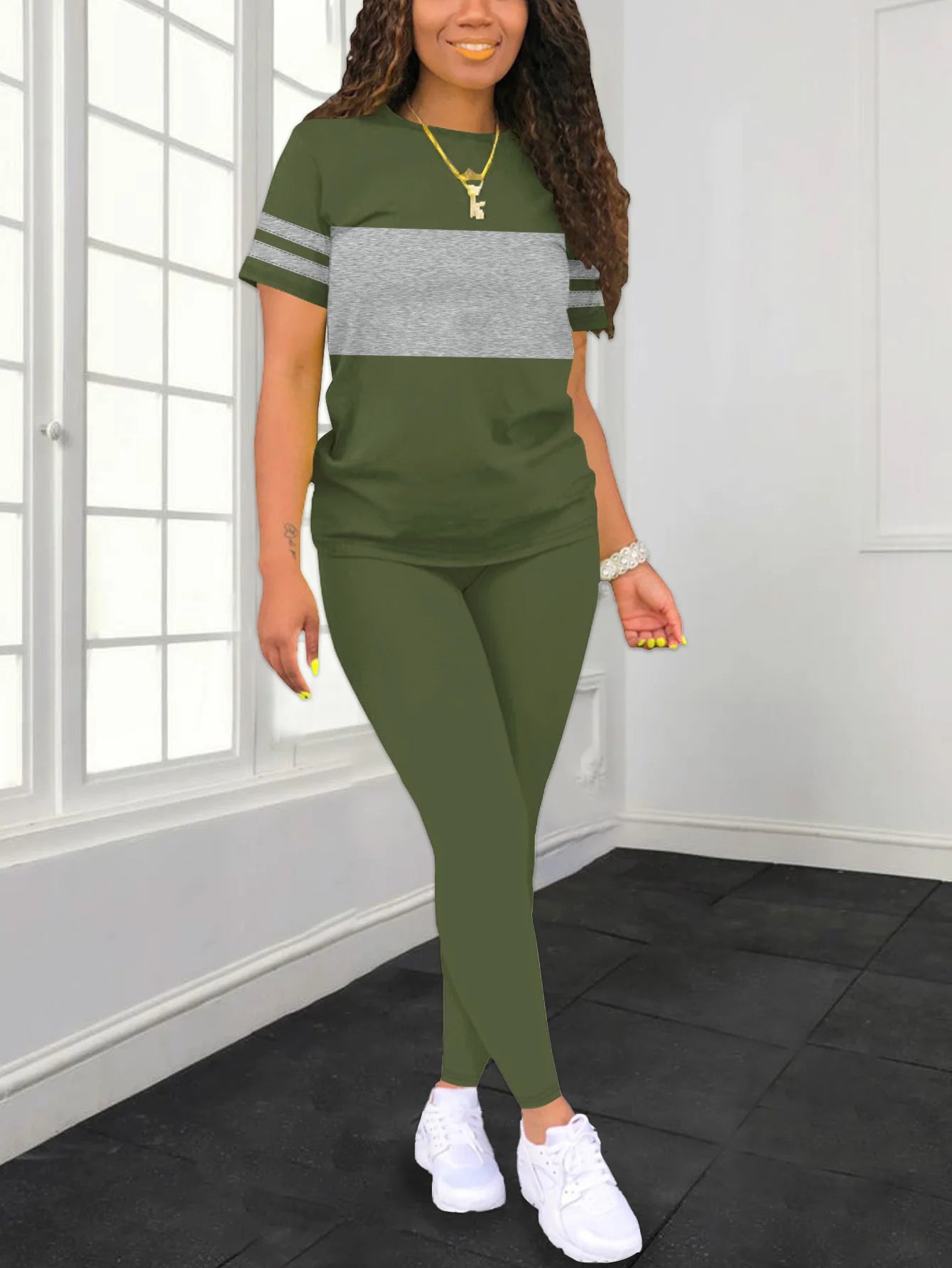 Women's Summer Casual  Set Fashionable Comfortable Ensemble Ladies Clothing Outfit