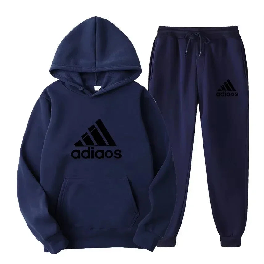2025 Autumn-Winter Warmth-Enhanced Comfortable Leisure Fitness Sports Set: Two-piece set including hooded sports shirt and joggi