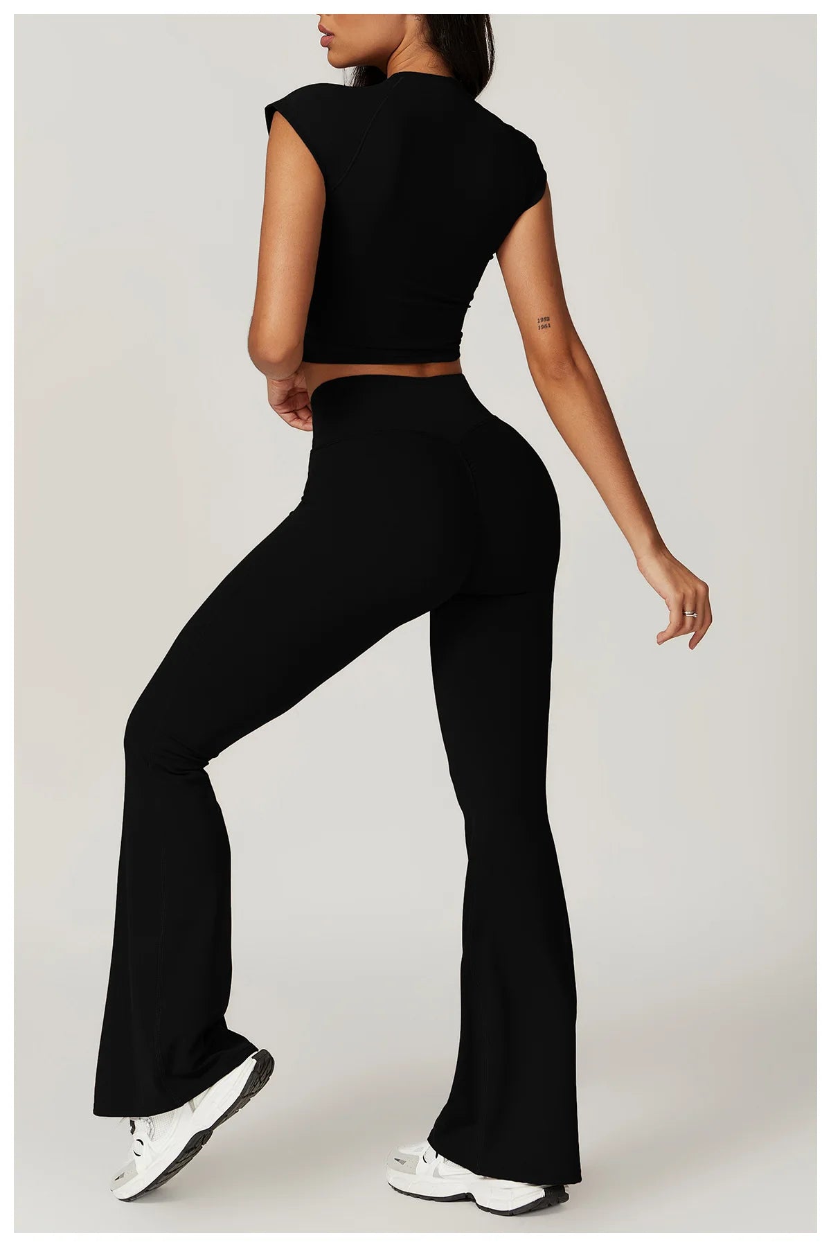 2 Pieces Yoga Set Gym Clothes Sportswear Yoga Suits For Women Fitness Short Sleeve Crop Top Tracksuits Sports Bra Gym Leggings