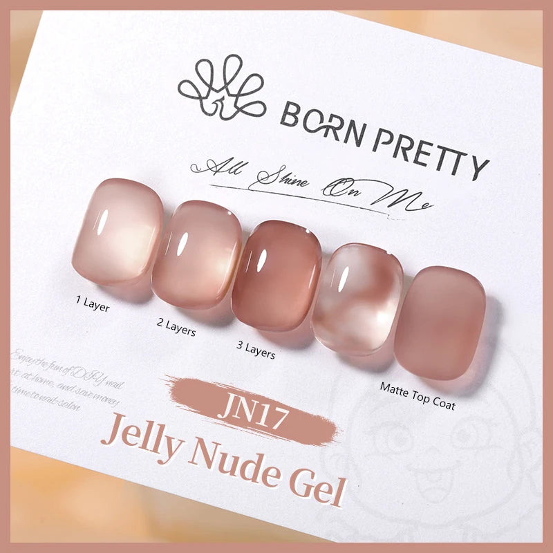 BORN PRETTY Water Light Cat Magnetic Gel Nail Polish Nude Milk White Jelly Color Semi Permanent Soak Off UV LED Gel Varnish DIY