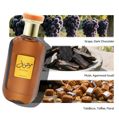 100ML 3.4 FL.OZ Mousuf Intense Arabian Perfume for Men & Women EDP Longlasting Sweet, Musk Fragrance Spray for Unisex