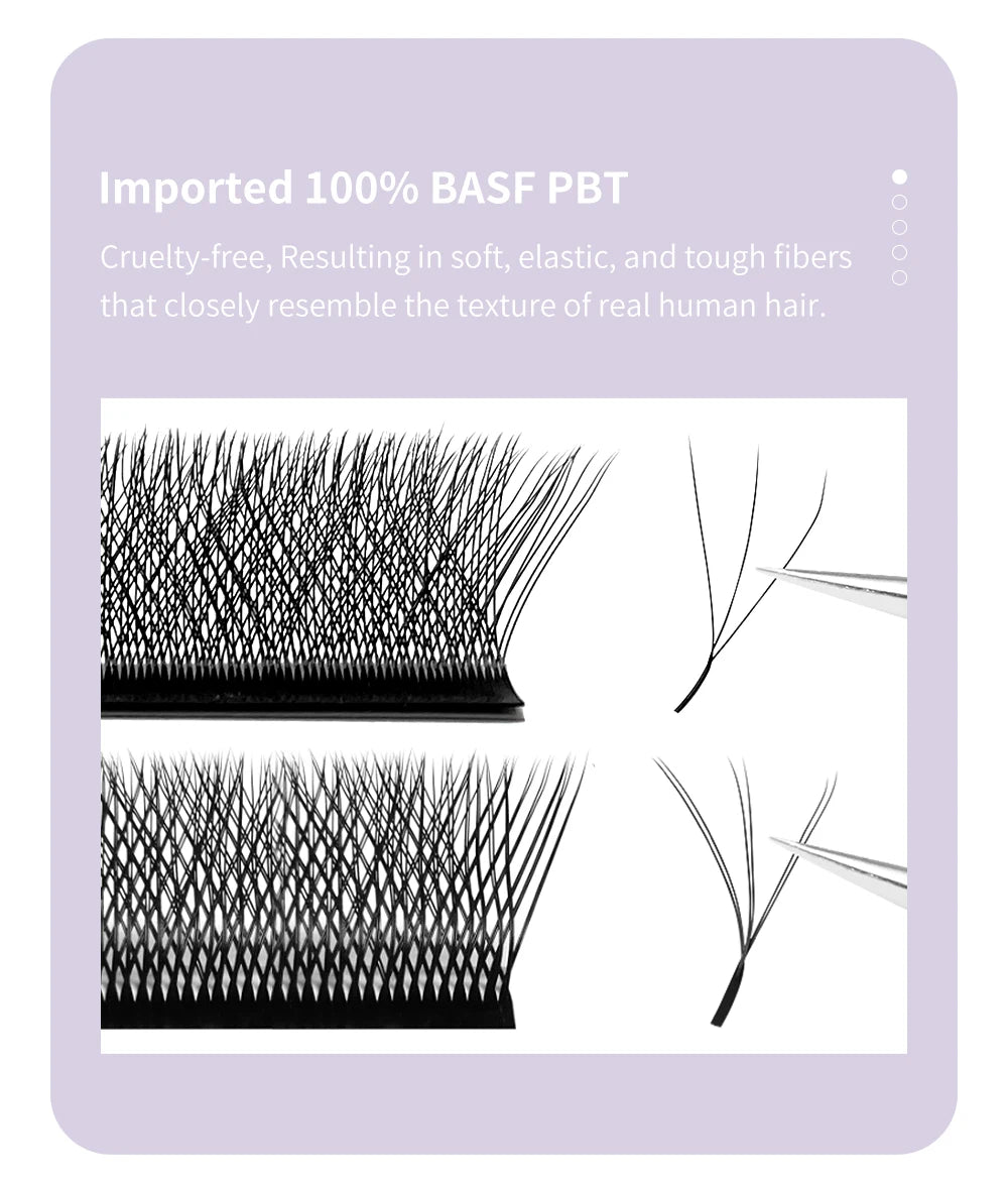 DIYDAY 3D W Lashes Extension 6D W Shaped Bloom Premade Eyelash Fans C D Curl Natural False Eyelashes for Extension Makeup