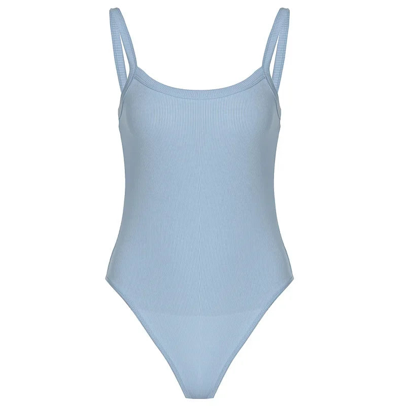 Body Ajustado Sin Mangas para Mujer